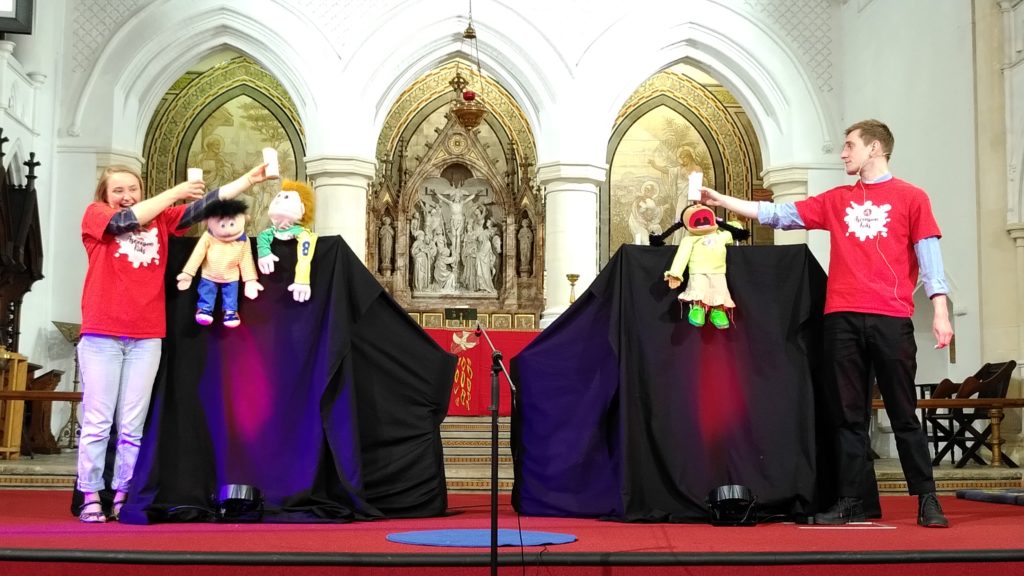 Using Puppets to share the Christian story at Bubble church