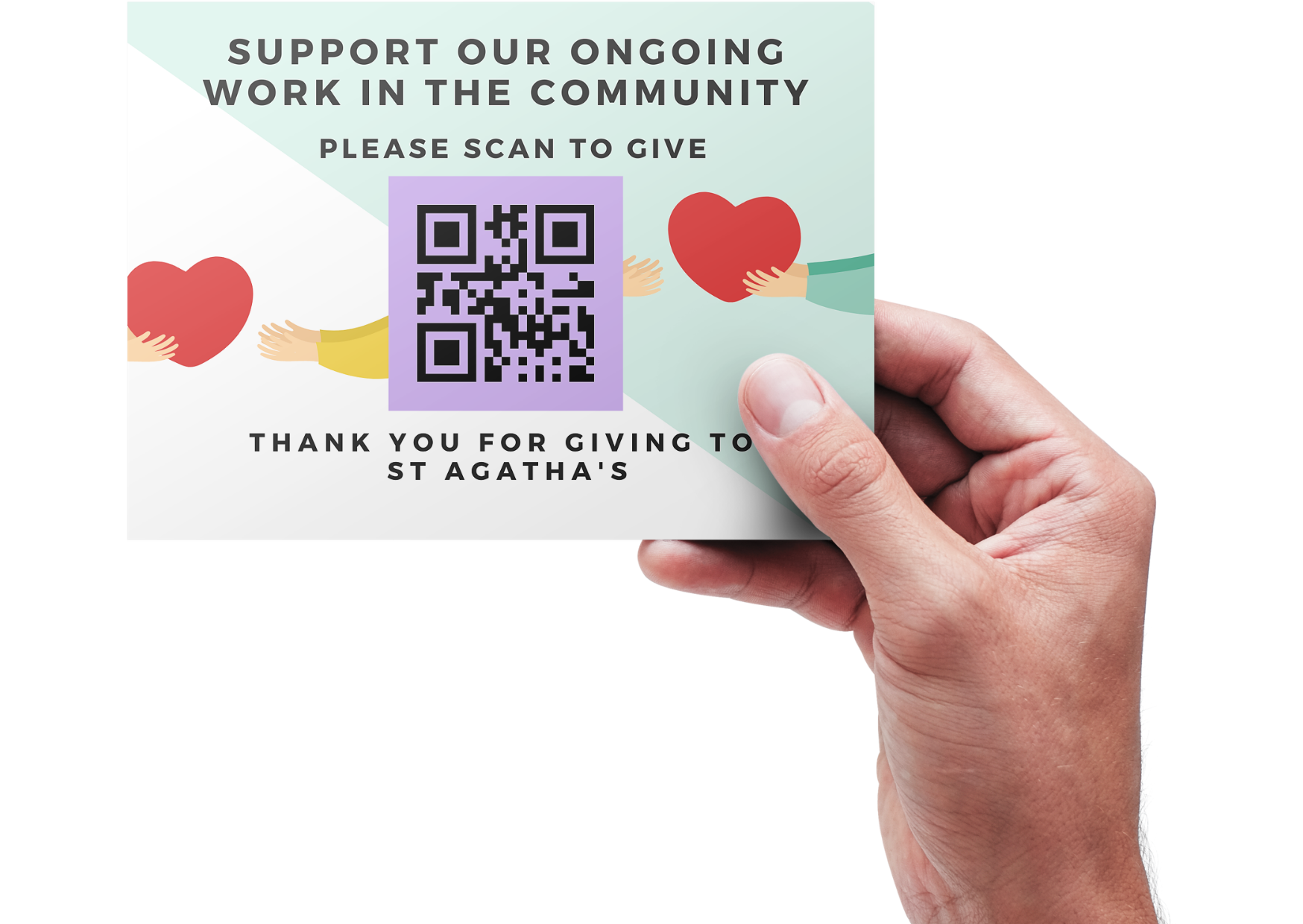 Donation via QR Code Template