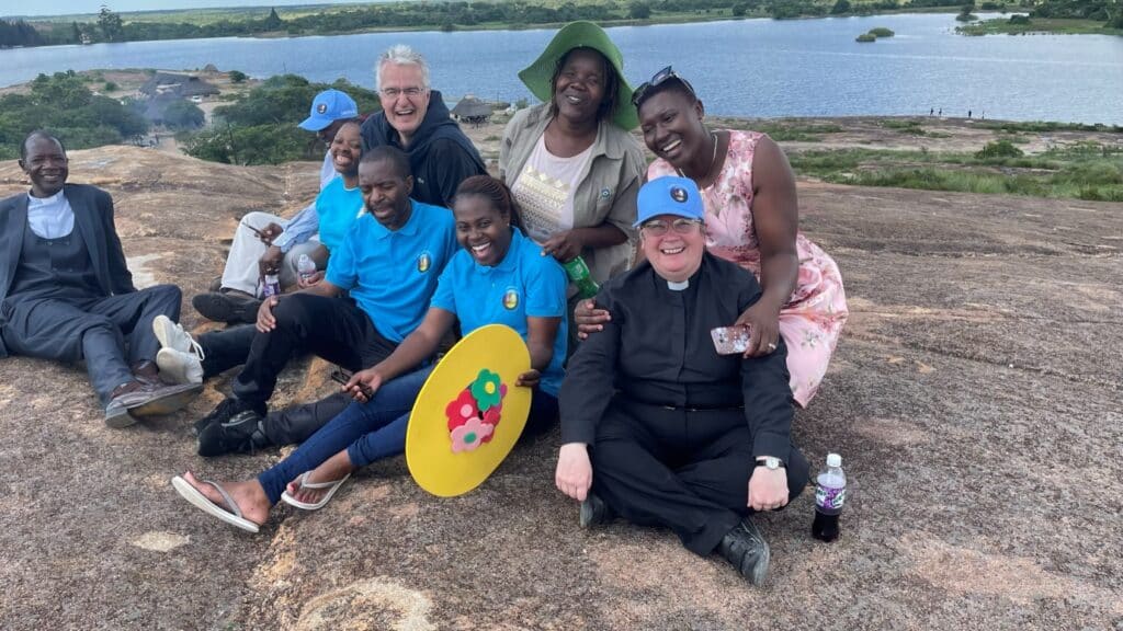 Relaxing at White Water – one of the reservoirs which serve Gweru, with folks from St Francis church