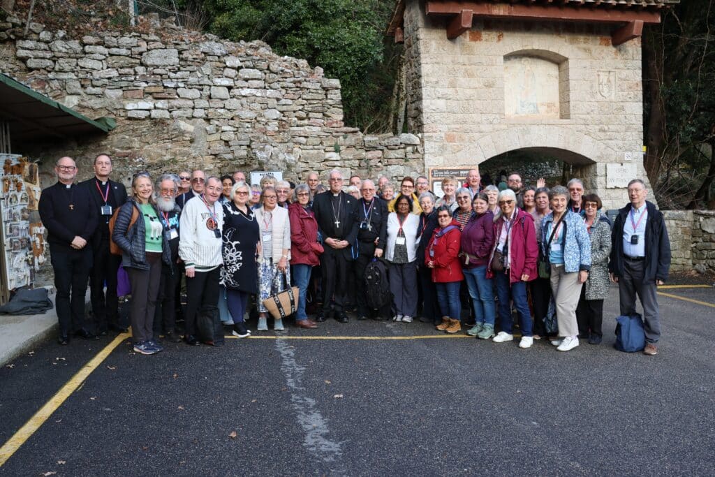 A group photograph of the pilgrims from our diocese and the Archdiocese of Southwark on the Ecumenical Pilgrimage to Rome and Assisi