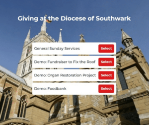 The finished Give A Little list feature as displayed on a website