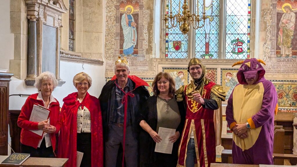 The case at St George's Crowhurst perform a play about St George
